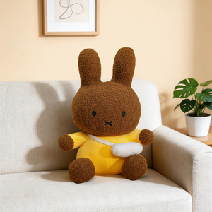 <span class=keywords><strong>Mimi</strong></span> Rabbit Bolso de Hombro de Peluche de Algodón PP Color <span class=keywords><strong>Café</strong></span>, Juguete Reconfortante, Muñeco Decorativo de Conejo Sentado con Estrella, Venta al por Mayor Transfronteriza - Product Image 2
