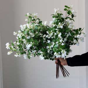 Petite fleur artificielle en plastique de jasmin blanc frais pour <span class=keywords><strong>mariage</strong></span> maison salon décor fleur de jasmin artificielle ficelle pour <span class=keywords><strong>cheveux</strong></span> - Product Image 5