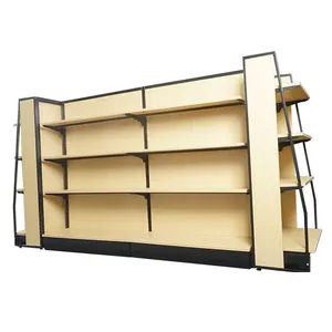 Customizable Wooden +Metal Stationery Retail Store Display Rack Shelves