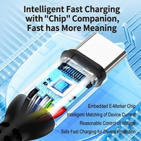 Kabel USB C ke USB C 100W PD 5A, Kabel Data Pengisian Cepat Berlapis Kepang Sudut 90 Derajat untuk Laptop dan Ponsel