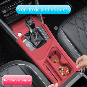 Pour Volkswagen <span class=keywords><strong>Tiguan</strong></span> L, accessoires intérieurs de voiture, décoration, console centrale, tapis en silicone, protection anti-coup de pied arrière, mise à niveau intérieure - Product Image 3