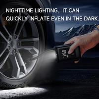 Gonfleur de pneus sans fil rechargeable Mini pompe à air portable avec lampe de poche LED à pression numérique