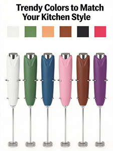 Espumador de Leche Eléctrico Portátil, Espumador de Leche Eléctrico de Mano, Espumador de Café Ligero con Batidor de Acero Inoxidable 304 - Product Image 5