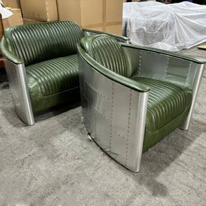 ヴィンテージアビエイター家具レザークラブ航空機アームチェア工業用Tomcatアビエイターホテルオフィス用アクセントチェア - Product Image 4