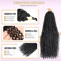 Extensions de cheveux synthétiques tressées au crochet, effet locs torsadés, style jamaïcain, volumineuses, 24 pouces, 96g, avec ressort intégré