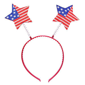 4. Juli Party begünstigt Unabhängigkeit stag Patriotische Dekorationen Unisex Star Uncle Sam Hut Luftballons Head Boppers Stirnband - Product Image 5