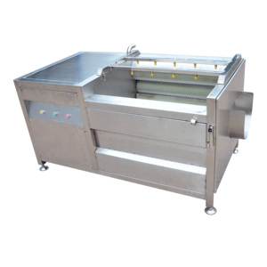 Brush roll cleaning machine Horizontal vegetable fruit washing cleaning peeling machine