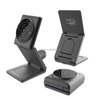Chargeur sans fil rapide universel 3-en-1 portable 20W PD, support de bureau magnétique pliable ignifuge pour iPhone
