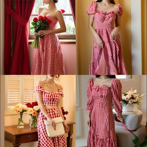 Robe midi décontractée et élégante pour femme, grande taille, style swing, d'été, avec poches, sans marque - Product Image 2