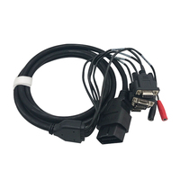 Cable Divisor de 7 Vías con Conector OBD II OBD2 Macho de 16 Pines a RS232 Serial VGA D-Sub 9 DB9 Hembra con Doble Conector de CC para Diagnóstico de Automóviles