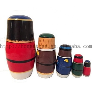 Muñecas rusas de madera Matryoshka Cascanueces para niños, decoración del hogar pintada a mano, artesanías, regalo de Navidad, 5 uds. - Product Image 5