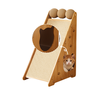 Arranhador Clássico Moderno para Gatos em Sisal Ecológico, Durável, de Madeira, para Todas as Estações, Sem Desgaste, em Cartão - Product Image 2
