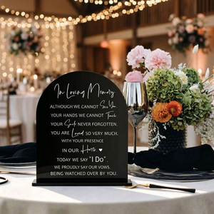 Custom Acrylic <strong>Wedding</strong> <strong>Memorial</strong> <strong>Table</strong> Sign Personalized Remembrance Sign for <strong>Wedding</strong> Ceremony Reception <strong>Table</strong> Decor - Product Image 5