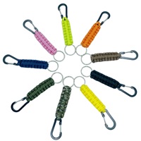 Porte-clés en paracorde tressé avec mousqueton en aluminium pour le camping en plein air, la randonnée, l'équipement de survie EDC