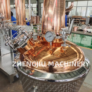 Destilador ZJ de <span class=keywords><strong>dos</strong></span> ollas de cobre de 300L, olla de lavado, equipo de destilación de <span class=keywords><strong>whisky</strong></span> de malta única, destilería de licores - Product Image 5
