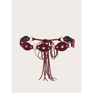 Ceinture Western rétro pour femme FOXA, avec rivets en forme de cœur, en cuir PU, style bohème, pour robe, jeans, tenues de cowgirl - Product Image 2