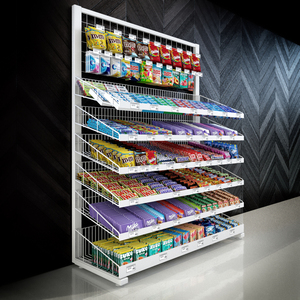 Tùy chỉnh sàn kim loại dây kẹo hiển thị giá siêu thị Snack hiển thị Kệ bán lẻ sô cô la hiển thị đứng - Product Image 2