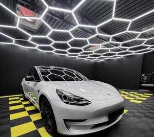 Luces LED hexagonales alimentadas por CA Luces hexagonales de techo de garaje para lámpara de estilo de panal con detalles automáticos - Product Image 3