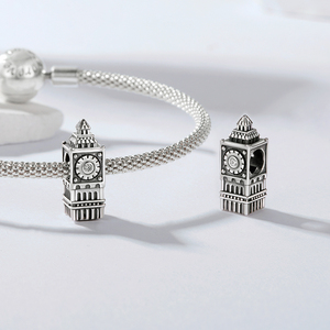 925 Sterling Silver Christ Rédempteur Charmes Perles Big Ben <span class=keywords><strong>Tour</strong></span> <span class=keywords><strong>de</strong></span> <span class=keywords><strong>Pise</strong></span> Pendentif Fit Femme DIY Bracelet Rétro Fine Jewelry - Product Image 6
