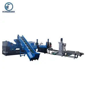 Horserider PPPE waste plastic raw material machinery recycling pelletizing machine Pelletizer plastic granulator