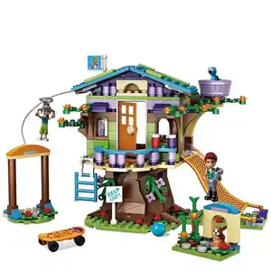 Good friends interactive small particle puzzle to assemble Mia's tree house model building block toy