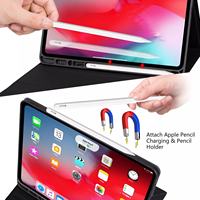 Clavier et étui pour iPad Pro 12,9 pouces avec pavé tactile arabe/anglais, clavier sans fil et souris, housse avec support pour stylet