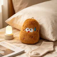 Porte-clés en peluche Patate Mignonne Kawaii, Pendentif en peluche marron moelleux, Breloque de sac à dos, Décoration amusante pour enfants, Cadeau en nylon