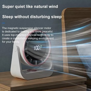 Ventilador de Circulación de Aire Recargable USB sin Aspas, Ventilador de Torre Silencioso para Escritorio, Pantalla LED, Portátil, para Uso Doméstico y en la Cocina - Product Image 3