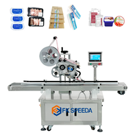 Applicateur d'étiquettes autocollants C-wrap pour plateau de fruits alimentaires à clapet Machine d'étiquetage à surface plane