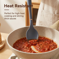 Cuillères de cuisine en silicone de qualité alimentaire, cuillère à badigeonner, sans BPA, résistantes à la chaleur, OEM ODM pour la cuisson, le mélange, le remuage et le service