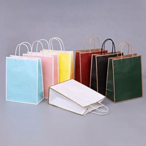 Sac de shopping en papier kraft avec poignée personnalisée KM, logo imprimé de haute qualité pour une utilisation promotionnelle - Product Image 2