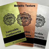 Feuilles de similicuir métallisé personnalisées en usine, 0,8 mm, pour découpe laser, tissu synthétique brillant effet cuir