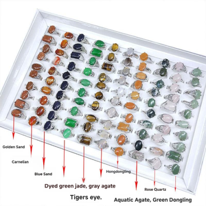 Nhà Máy Bán Buôn Đá Tự Nhiên Rose Quartz Tiger Eye Aventurine Moss Agate Vòng Pha Lê Cho Phụ Nữ Và Nam Giới - Product Image 2