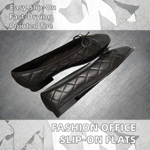 Women's Fashion Office Flat <b>Shoes</b> <b>Soft</b> Outsole Bling Color Slip-On Loafers Anti-Slippery Worker's Style for Autumn - Product Image 2