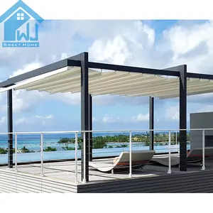 옥외 현대 자동화된 PVC 지붕 체계 방수 Pergola