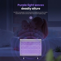 Lampe anti-moustiques portable à piles pour extérieur, construction en plastique ABS, couleur blanc/bleu, interface USB Type-C, OEM ODM