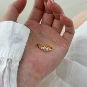 Dylam Dainty Charm 925 <b>Sterling</b> <b>Silver</b> Open <b>Adjustable</b> 5A Cubic Zirconia Wedding Engagement Band <b>Rings</b> for Women - Product Image 5