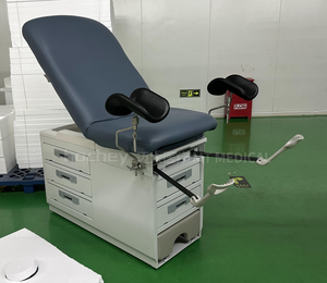 Mesa de examen ginecológico Silla de examen de ginecología portátil Examen obstétrico de metal/cama de operación Iso & Ce Cuero - Product Image 4