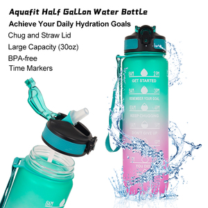 Bouteille d'eau en plastique de motivation de 1000ml pour enfants sans Bpa avec logo personnalisé pour le sport en plein air et la salle de sport - Product Image 6