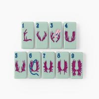 Jeu de tuiles de Mahjong américain en acrylique à quatre couches Western Horseshoe avec motifs personnalisés pour la vente en gros de cadeaux et de jeux aux détaillants