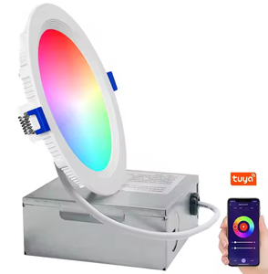 Panel inteligente comercial WIFI de 6 pulgadas, aplicación de <span class=keywords><strong>luz</strong></span> empotrada RGBW ultrafina y control de voz, fácil instalación - Product Image 2