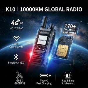 Radio bidirectionnelle portable Android GaodaPTT K10 4G POC avec carte SIM mondiale, GPS, Wi-Fi, Bluetooth, idéale pour la planification des patrouilles, compatible OEM - Product Image 1