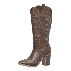 <span class=keywords><strong>Bottes</strong></span> pointues en cuir, <span class=keywords><strong>bottes</strong></span> cuissardes pour femmes, <span class=keywords><strong>bottes</strong></span> à talons hauts, mode, vente en gros directe d'usine - Product Image 3