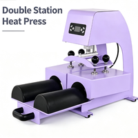 Machine de presse à chaud électrique double station à faible MOQ pour protège-tibias de football, sans compresseur d'air, pour impression par sublimation
