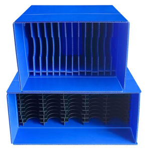 Kotak penyimpanan lembaran berongga otomatis Polipropilena dapat dilipat dengan partisi untuk Pengemasan - Product Image 1