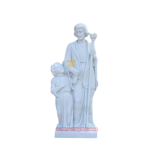 Premium Western Religieux Église Cathédrale Statue En Marbre Art Sculpture St Anthonie avec Enfant pour Salon Design Décoratif - Product Image 3
