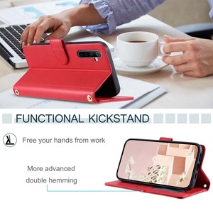 Prix usine étui portefeuille PU femmes pochette sac pour <span class=keywords><strong>Realme</strong></span> <span class=keywords><strong>6</strong></span> étui en cuir avec porte-carte - Product Image 3