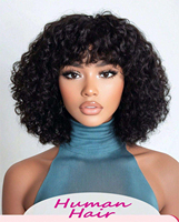 Perruques en cheveux humains vierges brésiliens à boucles rebondissantes pour femmes noires, vente en gros, perruque courte bob sans colle avec dentelle HD transparente