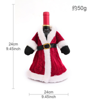 Penutup botol anggur merah natal mantel Santa Claus penutup sampanye