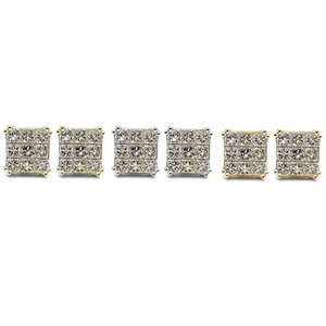 KOK Custom 18K White Gold Brilliant Cut Clip Stud Earrings Women Good Quality Real Diamond Cute Wedding Anniversary Engagement - Product Image 4